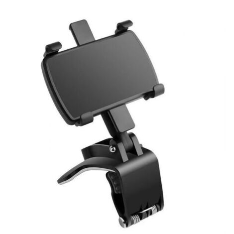 Soporte giratorio de 360 grados para salpicadero de coche, compatible con GPS y smartphones de 4 a 7 pulgadas (1 unidad), color negro