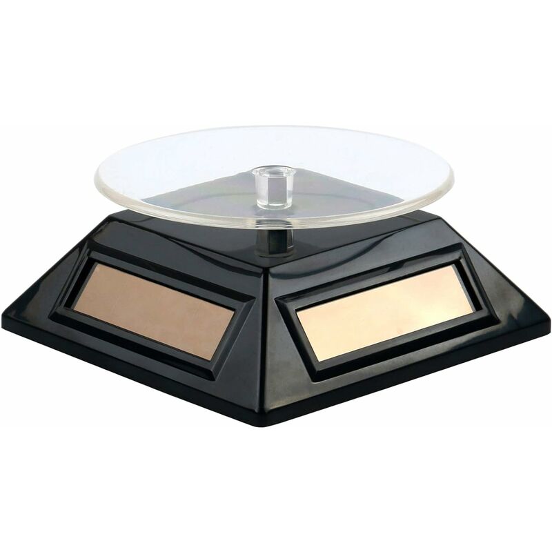 

Soporte giratorio Black con energía solar para exhibir todos los productos imaginables en la tienda