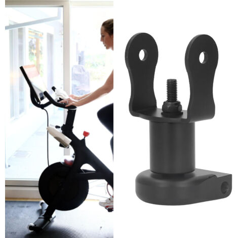 Soporte giratorio para monitor de bicicleta estática Peloton: soporte giratorio ajustable de aluminio de 6x6x12 cm, negro, incluye kit de montaje completo.