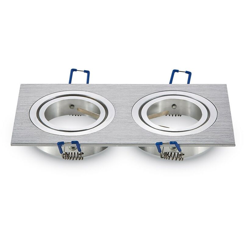 

AGS - Soporte GU10 doble aluminio empotrado ajustable