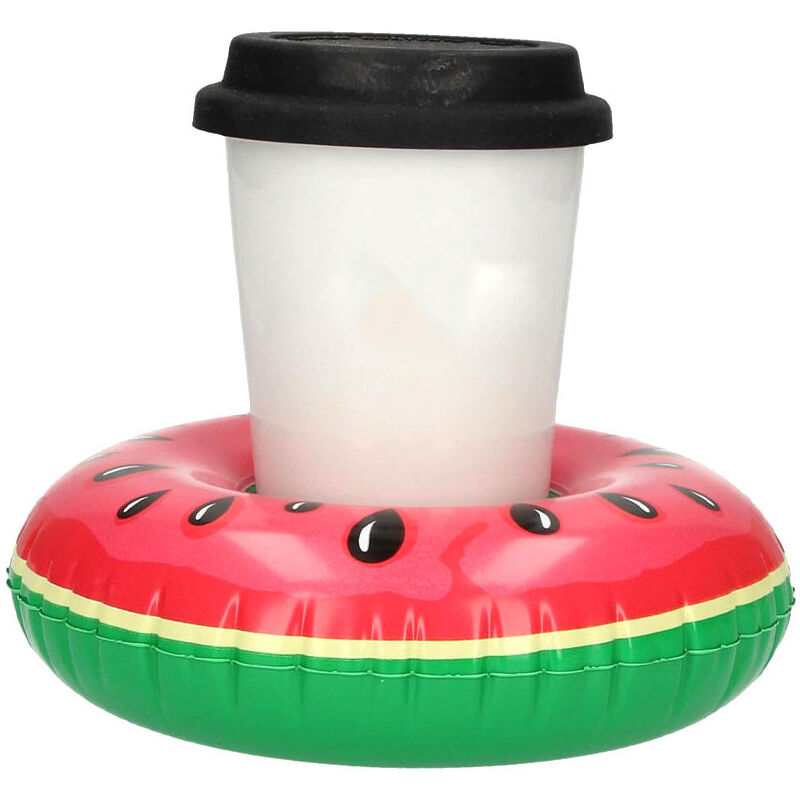 Soporte Para Bebidas Sandía Hinchable 19Cm Diámetro, Posavasos Forma Sandía