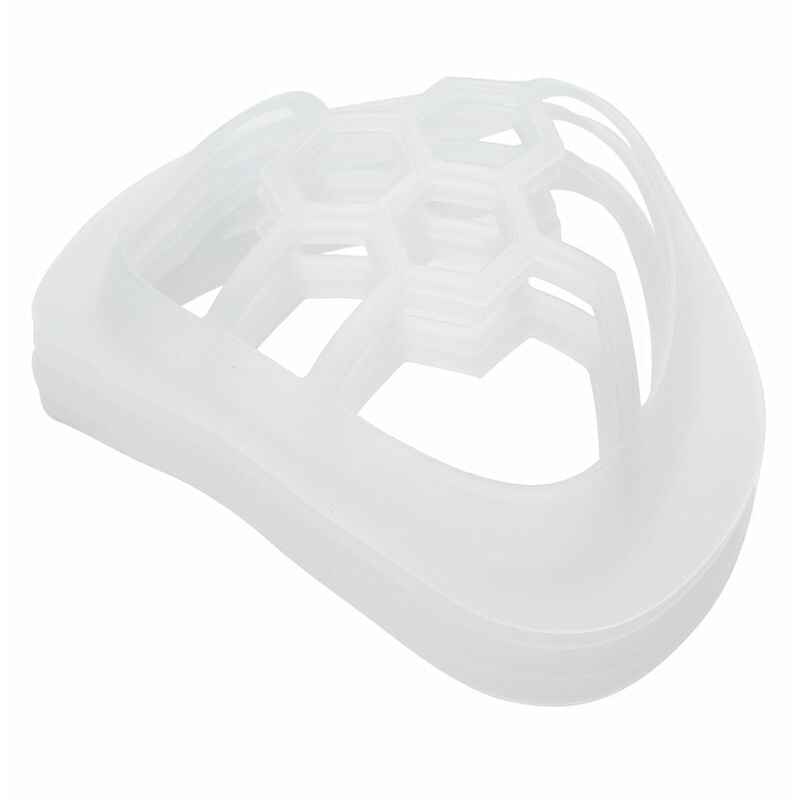 

Soporte interno del amortiguador de la mascara 5pcs 3D, tenedor de las mascaras del silicon de la categoria alimenticia,Blanco, Adulto