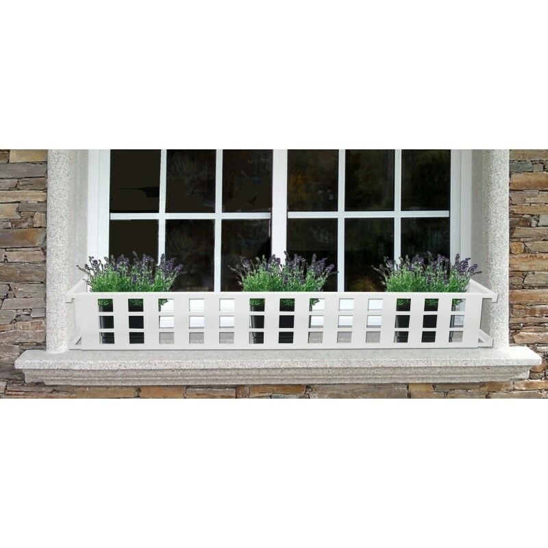 

Soporte Balconcillo Desmontable Cuadros Blanco Extensible 100-140 Cm Protector Anticaida De Jardineras Y Macetas Para Alfeizar De Ventana