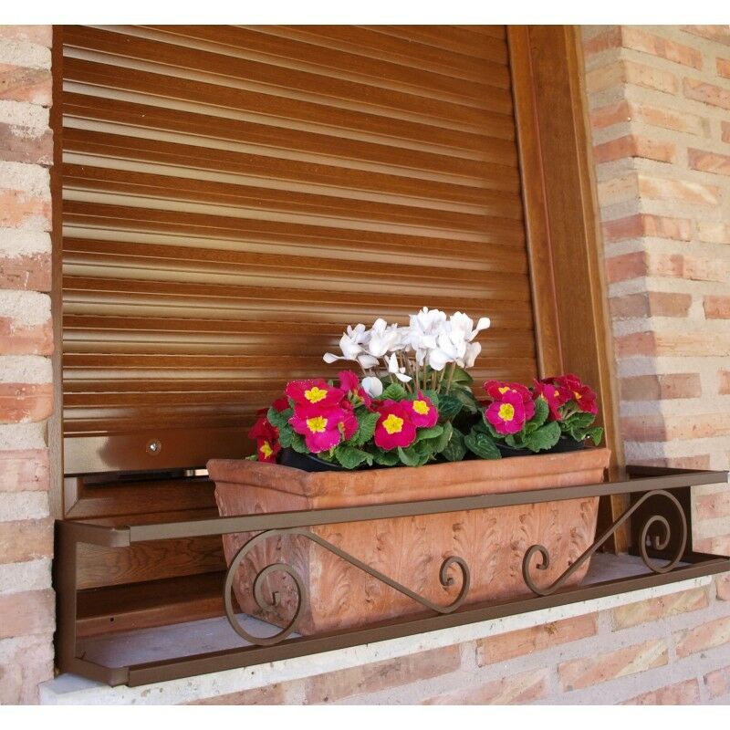 

Soporte Balconcillo Desmontable Volutas Marron Forja Extensible 100-140Cm Protector Anticaida De Jardineras Y Macetas Para Alfeizar De Ventana