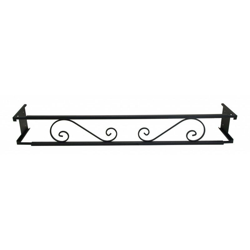 

Soporte Balconcillo Desmontable Volutas Negro Forja Extensible 140-200 Cm Protector Anticaida De Jardineras Y Macetas Para Alfeizar De Ventana