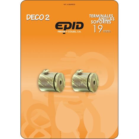 Soporte Lateral Barra Cortina EPID 19mm Metalico Deco 2 Crema