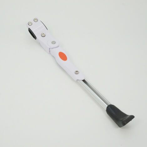 Soporte lateral de 1 pieza, negro/blanco, ajustable, para bicicleta de carretera, soporte de estacionamiento, soporte lateral para MTB, reposapiés, soporte para bicicleta