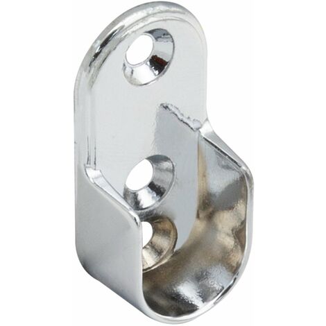 Soporte Lateral Oval Para Tubo Ø 16 mm. Cromado