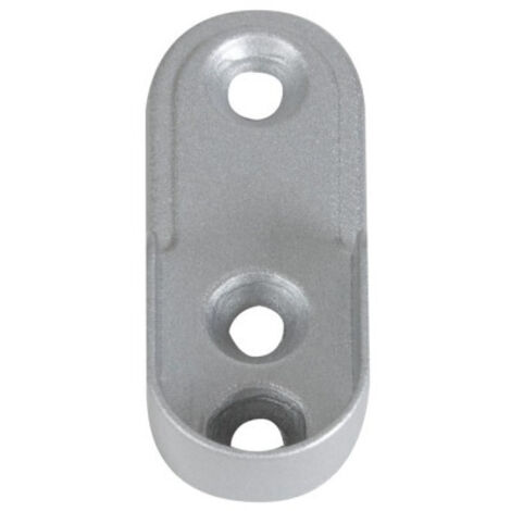 SOPORTE LATERAL OVAL.ADO. ALUM.30x15 mm.