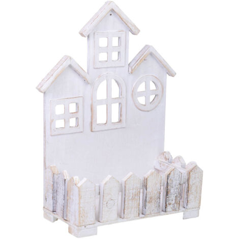 Soporte macetero de madera 32x17x44h cm