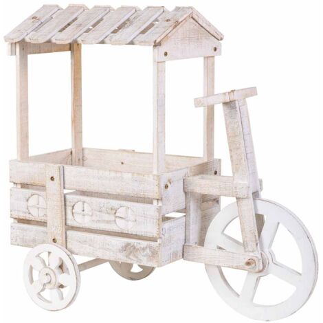 Soporte macetero de madera 78x37x75h cm