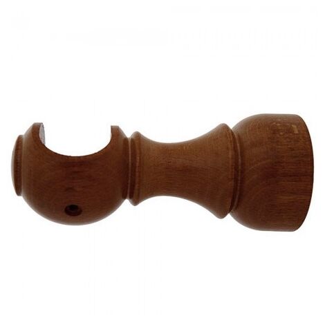 Soporte madera liso abierto 28x128 mm. nogal