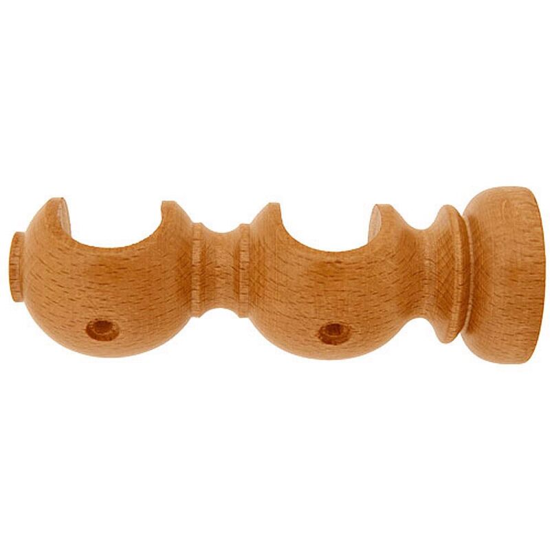 

Riel Chyc - Soporte madera liso abierto doble 20x118 mm. teca