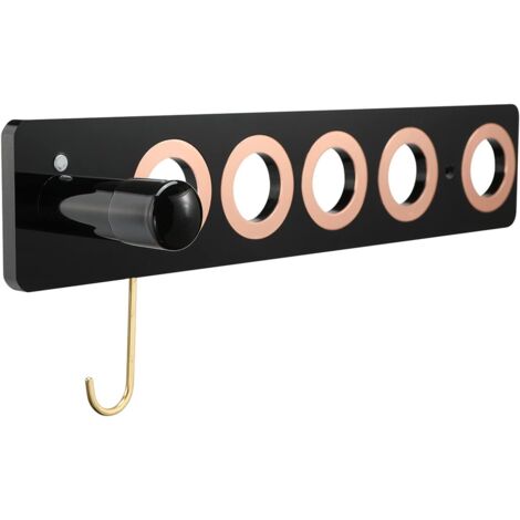 Soporte magnético de pared para secador de pelo Dyson (con enchufe, difusor y boquilla, 40 x 8 x 1 cm)