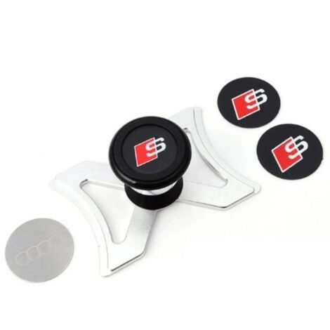 Soporte magnético giratorio de 360° para teléfono en la rejilla de ventilación del coche, accesorio de estilo automotriz, plateado, para Audi A3, S3, RS3 8V