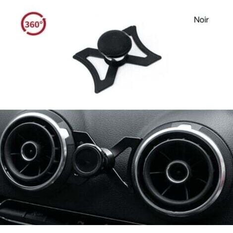 Soporte magnético para teléfono de coche para Audi A3, S3, RS3 8V, GPS, vista ajustable de 360 grados, color negro