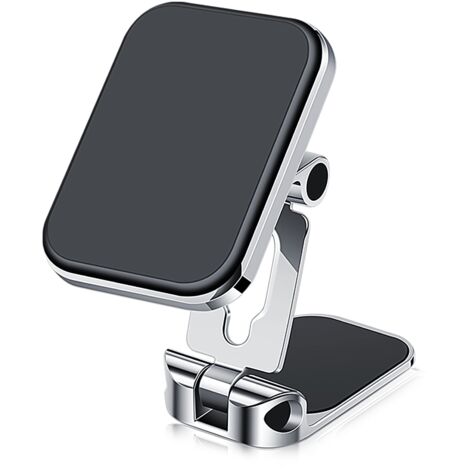 Soporte magnético para teléfono de coche, potente y plegable, giratorio 360°