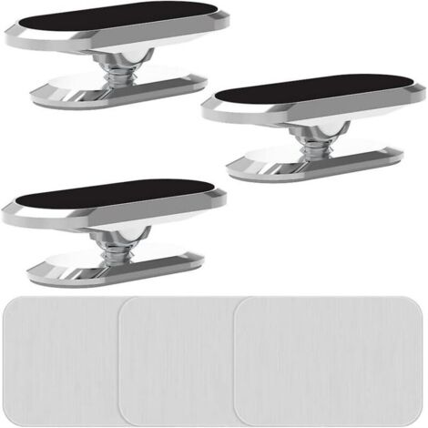 Soporte magnético para teléfono de coche, versión mejorada, 3 imanes, potente imán, rotación de 360° y ángulo de visión para salpicadero, compatible con todos los smartphones.