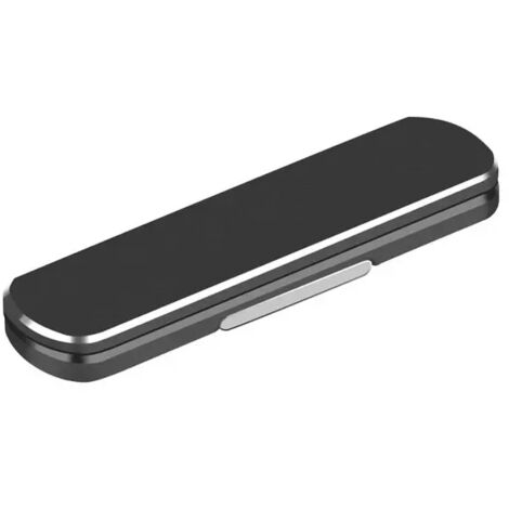 Soporte magnético para teléfono, soporte plegable de aluminio, mini soporte, soporte de metal de alta calidad, giratorio 360°, negro