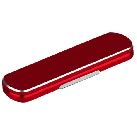 Soporte magnético para teléfono, soporte plegable de aluminio para teléfono, mini soporte, soporte de metal de alta calidad, soporte giratorio de 360°, rojo