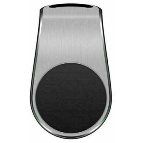 Soporte magnético universal para teléfono de coche, para rejilla de ventilación - Soporte plateado en forma de L [Empaquetado]