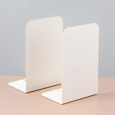 Soporte metálico para libros de escritorio, gafas para libros, clip para libros, soporte sencillo para libros, soporte creativo para libros, estante (beige)
