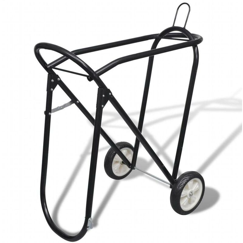 

Soporte metálico y plegable para silla de montar a caballo