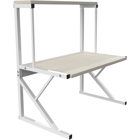 Soporte Microondas , Mueble Microondas Rack de Almaceamiento ,  con 2 Estantes, color madera natural