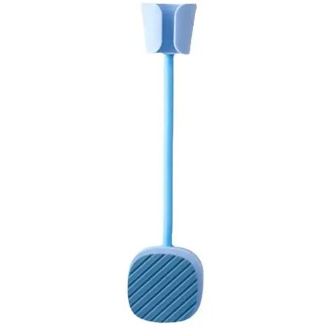 Soporte minimalista para secador de pelo de pared, sin taladros, para inodoro, para secador de pelo, ventilador de baño, organizador, color azul