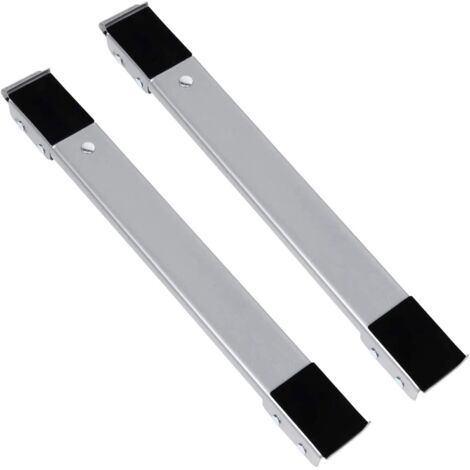 Soporte móvil de dos piezas, mueble bajo para frigorífico, poleas universales con bloqueo fijo regulable, base antideslizante, apto para secadoras, lavadoras, frigoríficos, etc.