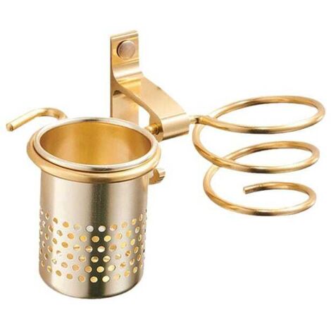 Soporte multifuncional de aluminio para secador de pelo, organizador de baño de pared, soporte multifuncional para secador de pelo