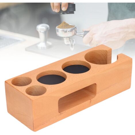 Soporte multifuncional de madera para apisonadoras de máquinas de 2,3 pulgadas, soporte para herramientas, soporte para alfombrilla de presión, accesorios, madera de haya y silicona, antideslizante.