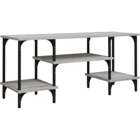 Soporte multimedia para TV estantería para televisión buffet para televisión comedor salón dormitorio sonoma 102 x 35 x 45,5 cm madera contrachapada gris 020028354