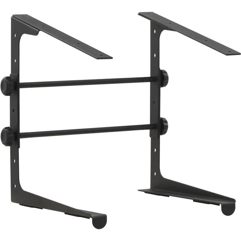 

Soporte ordenador portátil acero negro 30,5x28x(24,5-37,5) cm