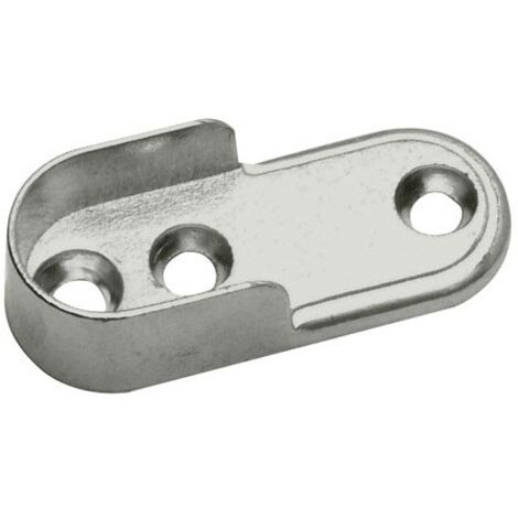 SOPORTE OVAL LATERAL 30X15 CROMADO