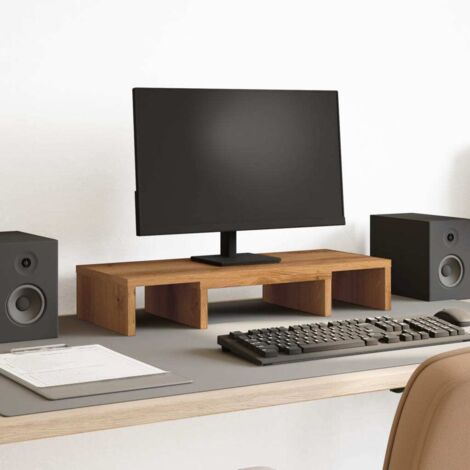 Soporte pantalla ajustable madera roble artisian 60x24x10,5 cm