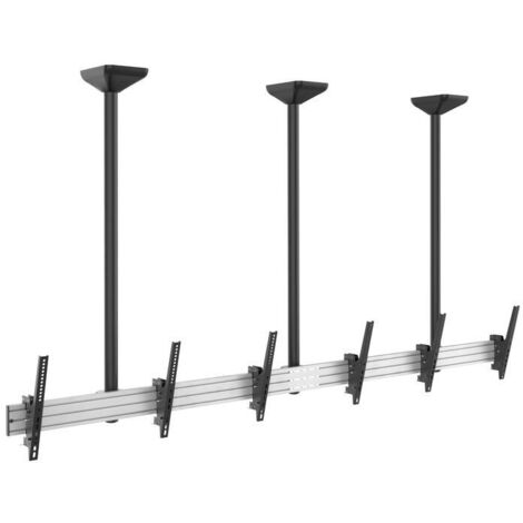 SOPORTE PANTALLA PROFESIONAL DE TECHO EQUIP 3 PANTALLAS  45-50 INCLINABLE MAX. 50KGS POR PANTALLA