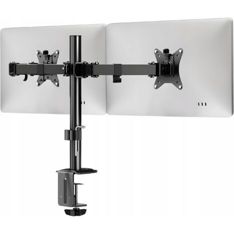 SOPORTE PARA 2x MONITORES para monitores de escritorio VESA 10-27 pulgadas AJUSTABLE