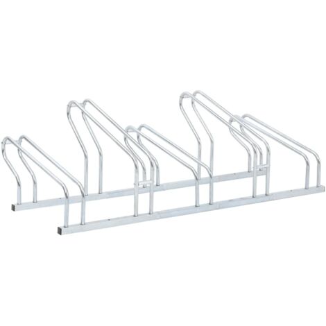 Soporte para 5 bicicletas suelo independiente acero galvanizado