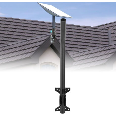 [Soporte para antena satelital] Soporte de aluminio ajustable para una función giratoria robusta, kit de montaje largo para instalaciones en suelo y techo.