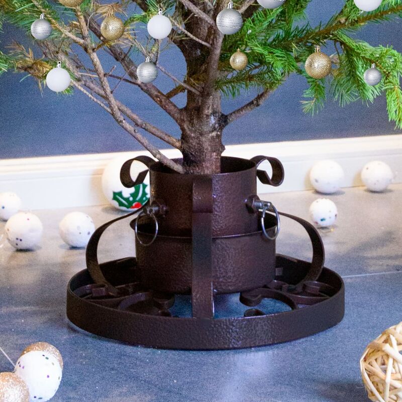 

Soporte para árbol de Navidad cobre envejecido 29x29x15,5 cm