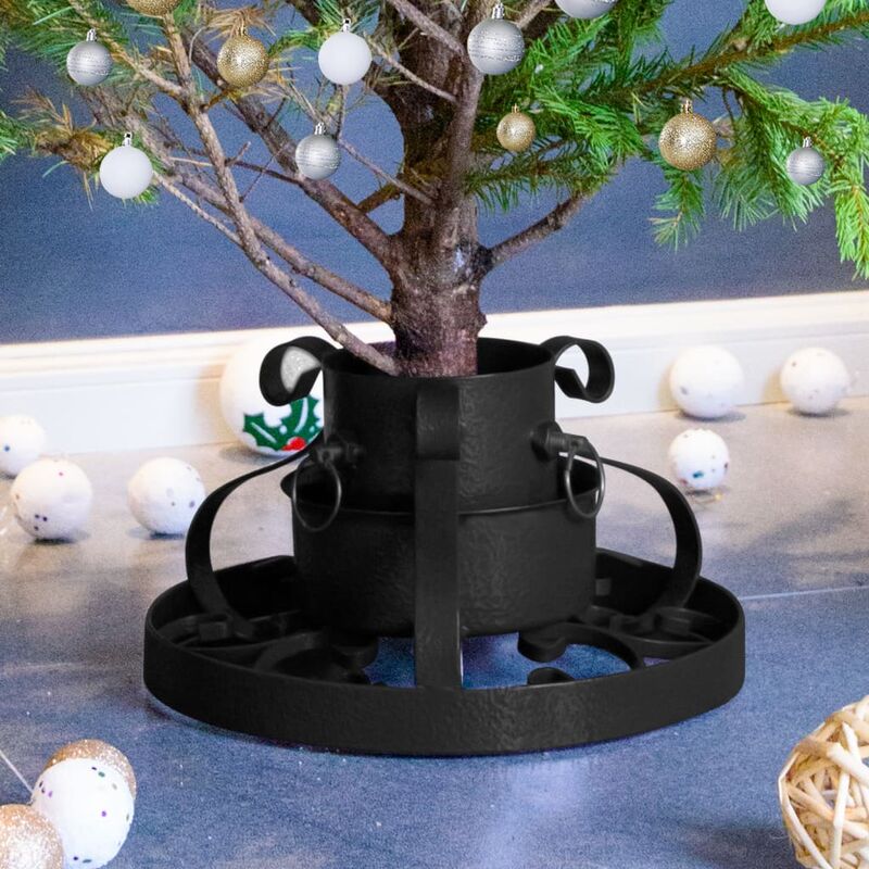 

Soporte para árbol de Navidad negro 29x29x15,5 cm