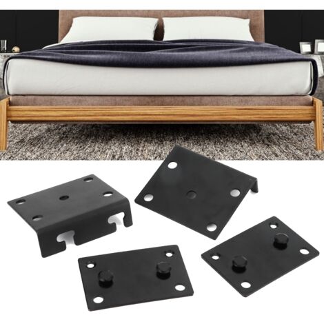 Soporte para armazón de cama, herrajes de hierro, conectores de montaje para patas de hastial del armazón
