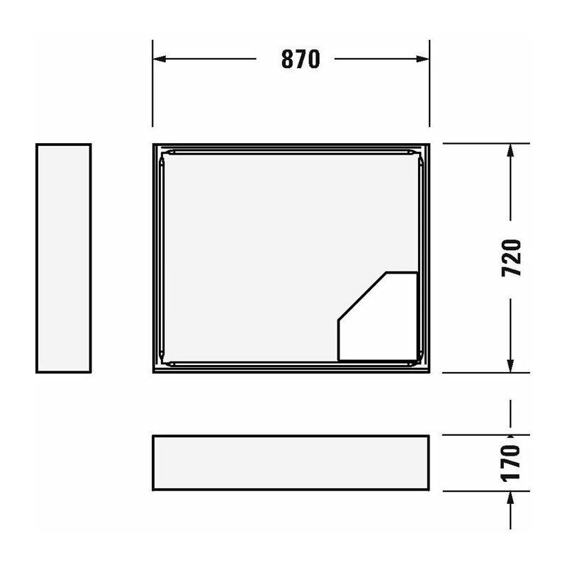 

Soporte para bañera D-CODE para 720104 900x750mm - Duravit