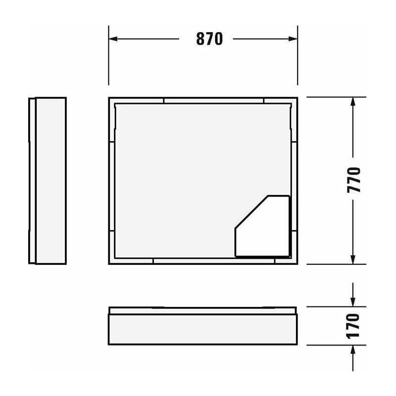

Soporte para bañera D-CODE para 720105 900x800mm - Duravit