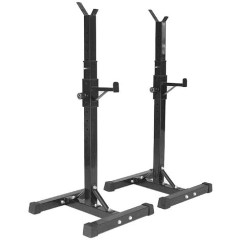 Banco de pesas para entrenamiento de gimnasio y banco de pesas ajustable  para sentadillas, soporte para barra de pesas para el hogar, equipo de