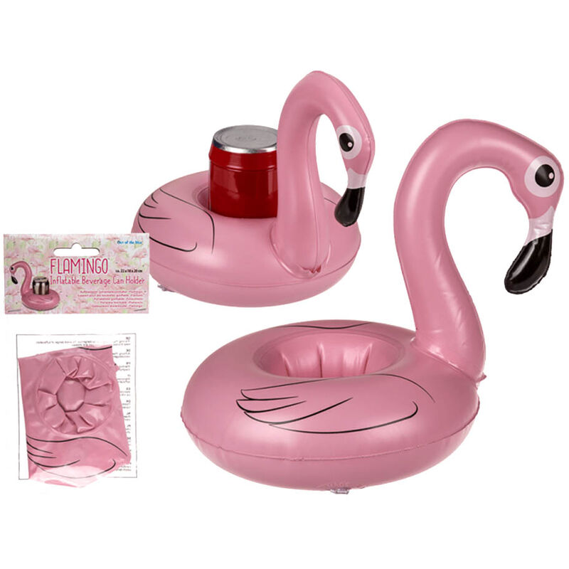 

Soporte para Bebidas Flamenco Hinchable 22 x 18 x 20 cm, Posavasos para Latas