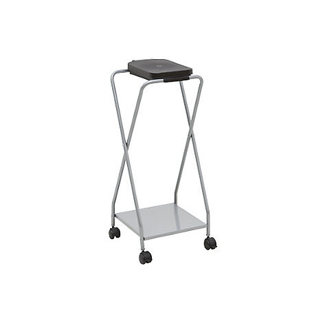 Soporte para bolsas de basura  de acero con tapa de plástico 