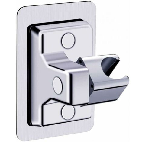 Soporte para cabezal de ducha, ángulo ajustable de 360°, soporte de ducha, soporte de ducha ABS sólido, sin perforaciones, montaje en pared universal, plástico