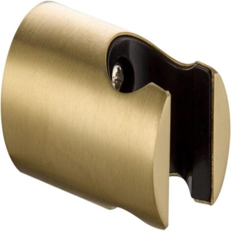 Soporte para cabezal de ducha dorado, soporte redondo de latón macizo para cabezal de ducha, soporte para grifo de bidé, acabado cepillado.